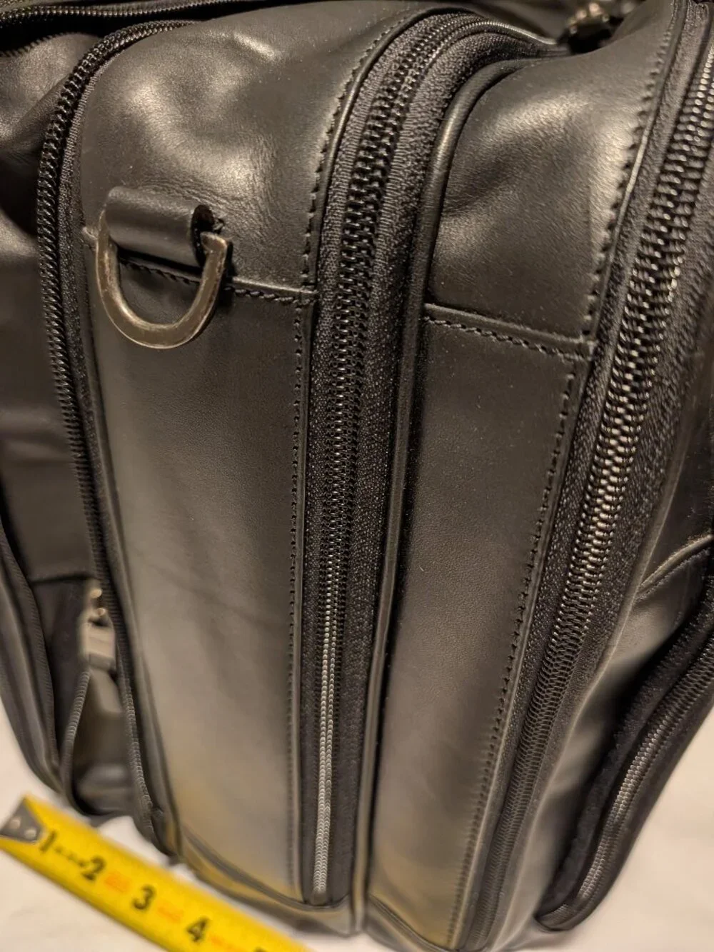 Hartmann Briefcase, Advisor Series, Black Belting Leather, Triple Compartment